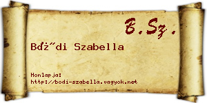 Bódi Szabella névjegykártya