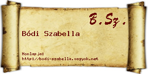 Bódi Szabella névjegykártya