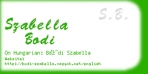 szabella bodi business card